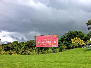 Bluefields Airport Welcome Sign