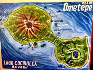 Ometepe hand drawn map