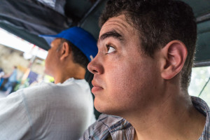 Jakarta Looking Outside Rickshaw