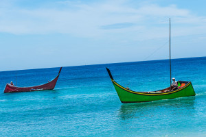 Sabang Beach Fisherman Boats