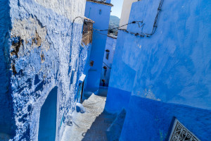 Chefchaouen Blue Steep Steps
