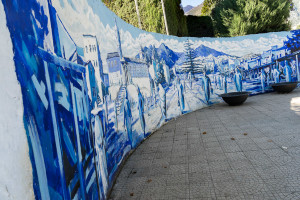 Chefchaouen Curved Blue Mural