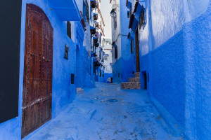 Chefchaouen Tall Blue Buildings