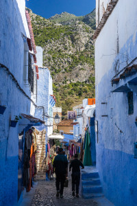Chefchaouen Vertical Buildings Mountains