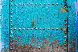 Chefchaouen Blue Chipped Door